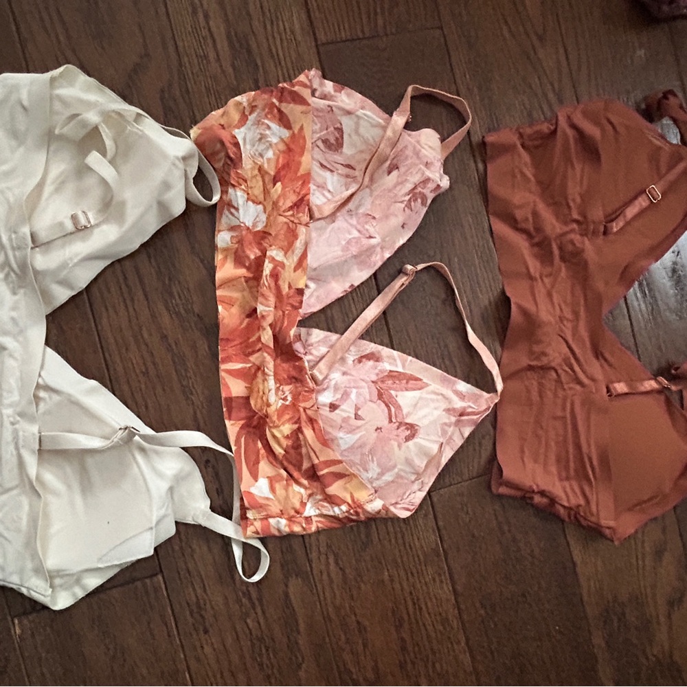 Danskin White, Orange, and Brown Bras Set - Picture 2 of 3